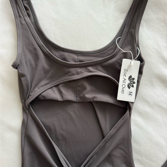 NWT Onesie Gray Ruched Jumpsuit - Picture 3 of 3